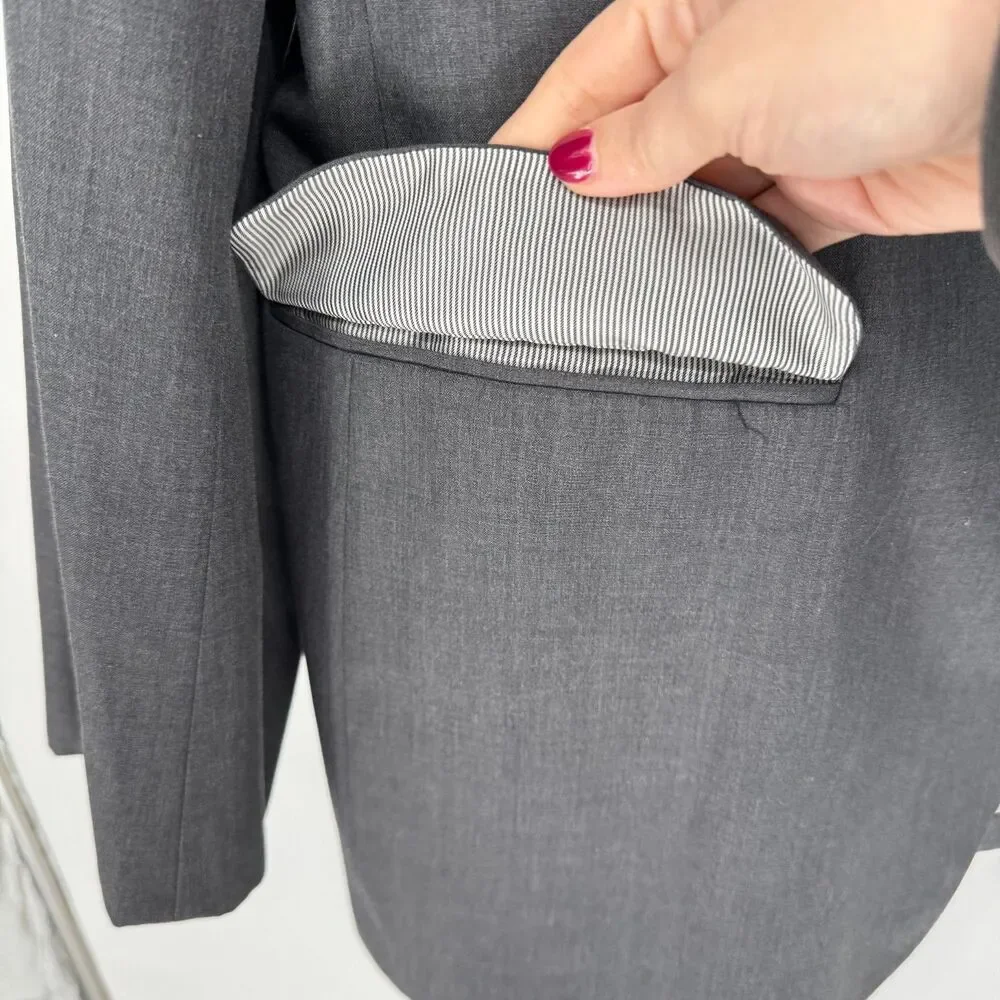 Brooks Brothers 1818 Fitzgerald Gray Wool-Blend Sport Coat – 48L / W42